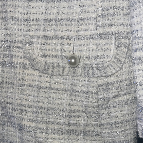 Kate Spade New York Cream Star Bright Sparkle Tweed Coat Size 0–10 | NWOT - Picture 8 of 10